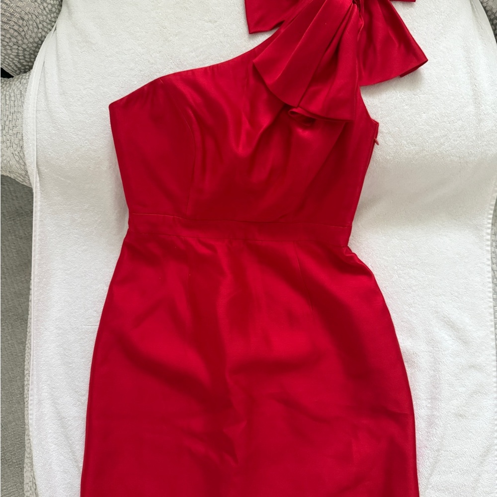 Shoshanna Elegant Red One-Shoulder Dress